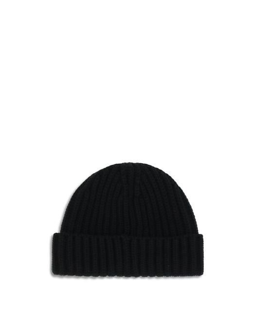 Prada Black Beanie Hat Virgin Wool