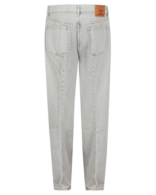 Y. Project Gray Ruffle-detail Wide-leg Jeans for men
