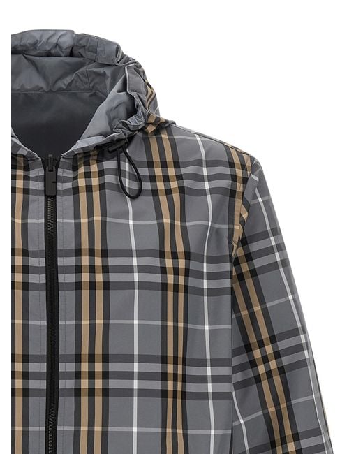 Burberry Gray 'Newport' Reversible Jacket for men