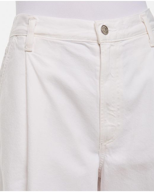 Agolde White Ellis Short Pants