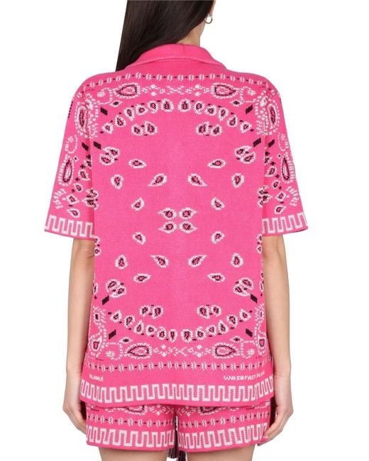 Alanui Pink Bandana Shirt Cotton