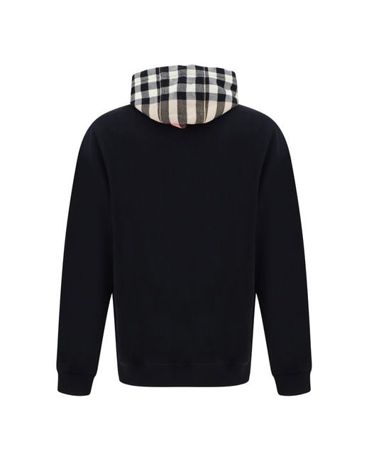 Burberry Blue Samuel Hoodie Cotton Sweatshirts for men