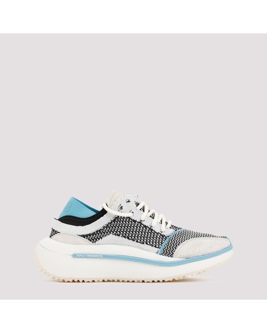 Y-3 White Qisan Knit Sneakers for men