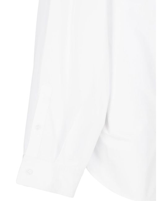 Balenciaga White Oversize Shirt With Pocket