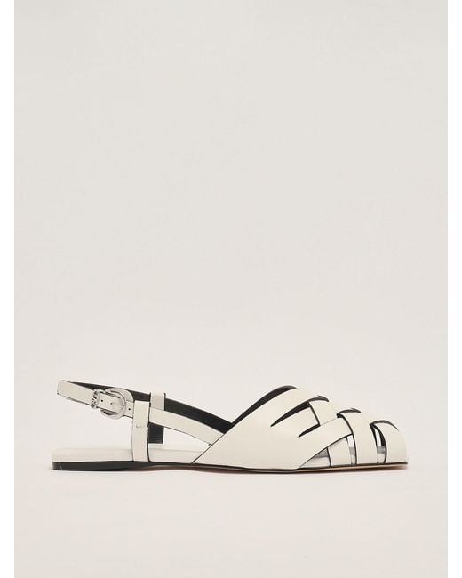 Michael Kors Irene Sling Flat Sandal in Natural | Lyst