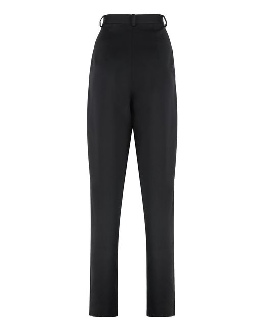 Magda Butrym Black Wool Trousers Tapered
