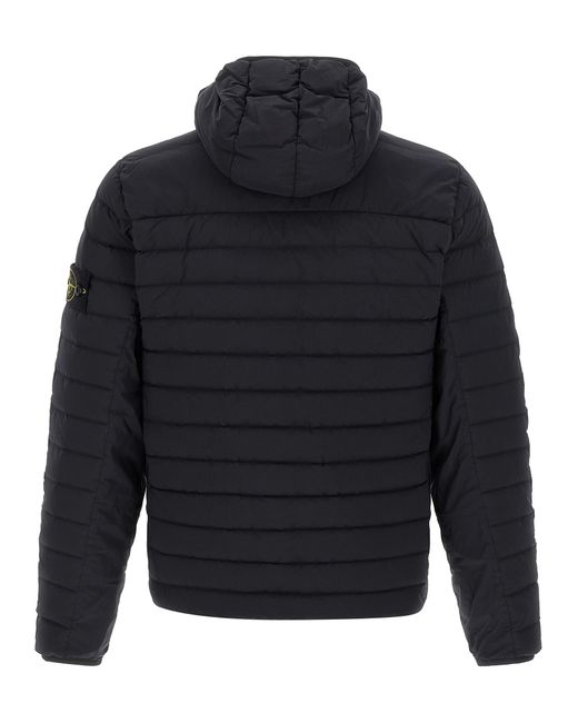 Stone Island Blue Quilted Hood Jacket for men