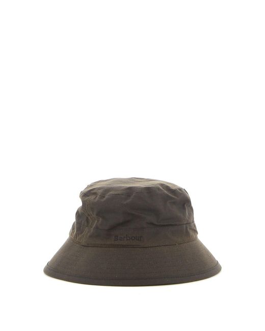 Barbour Gray Wax Sports Hat for men