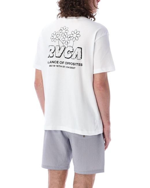 RVCA White Gardener T-Shirt for men