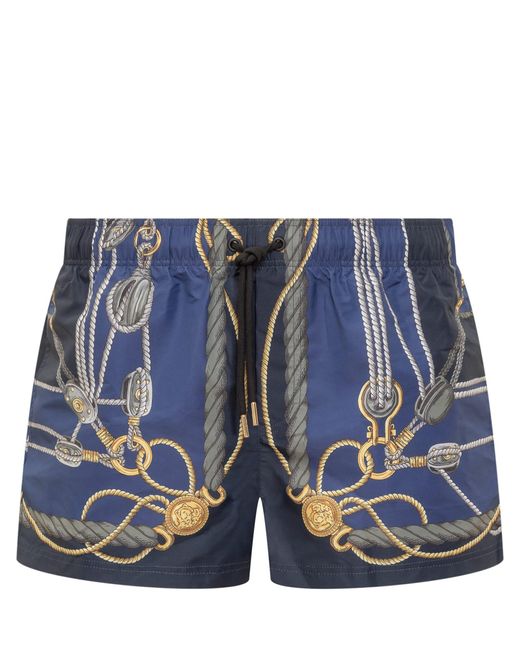 Versace Nautical Sea Shorts in Blue for Men | Lyst