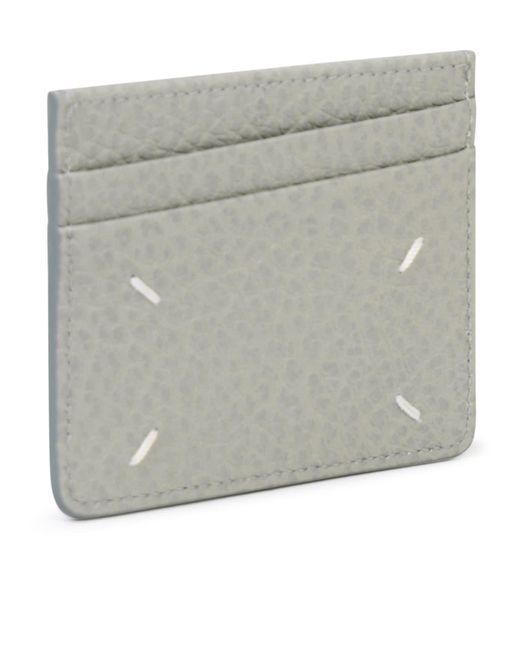 Maison Margiela Gray 'Four Stitches' Ansiette Leather Card Holder