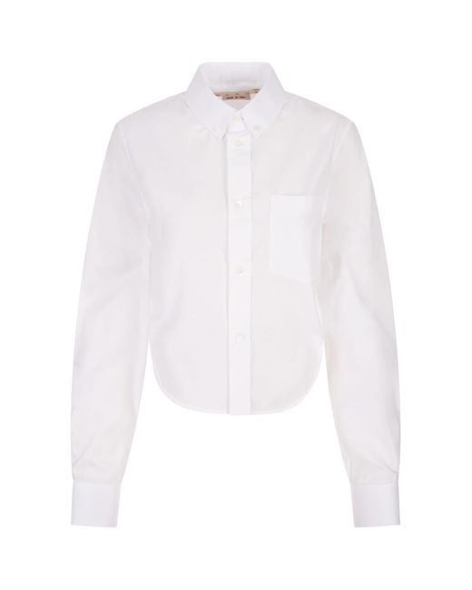 Marni White Cropped Shirt