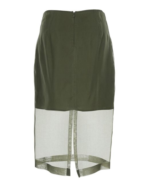 FEDERICA TOSI Green Skirt With Zip Closure