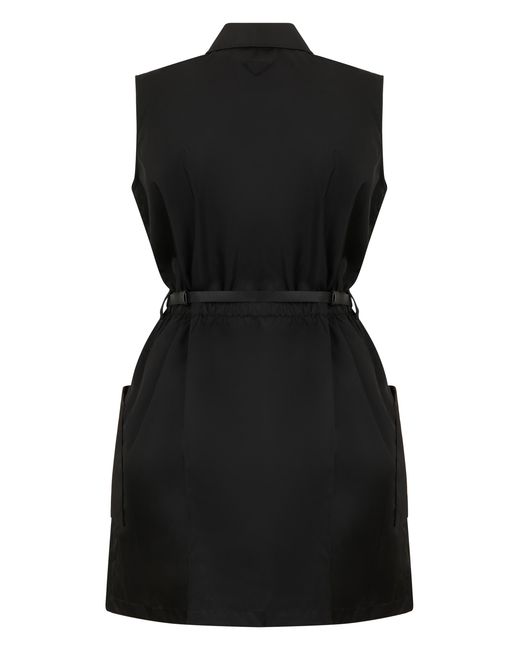 Prada Black Short Dress Nylon Polyamide