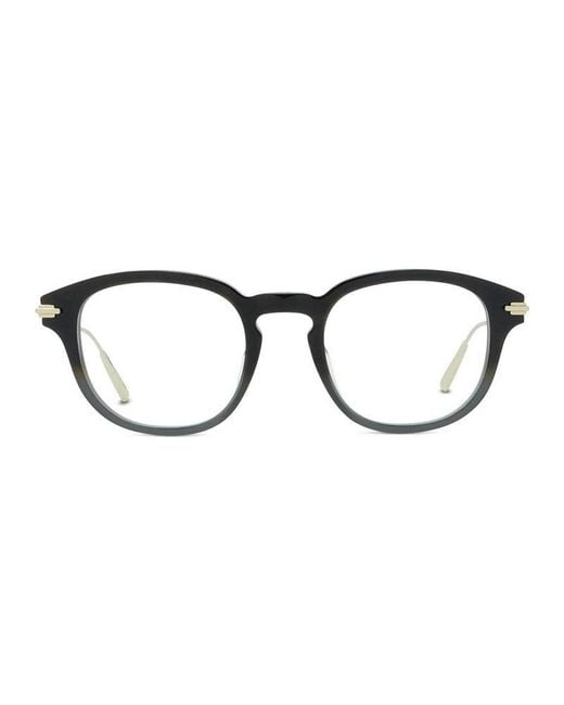 Dior Eyeglasses Round Full Rim, Havana- Gradient- Frame And Clear Demo Lens Blacksuitor2I2200 for men