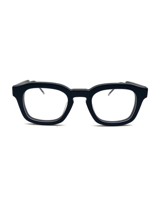 Thom Browne Black Square Frame Glasses for men