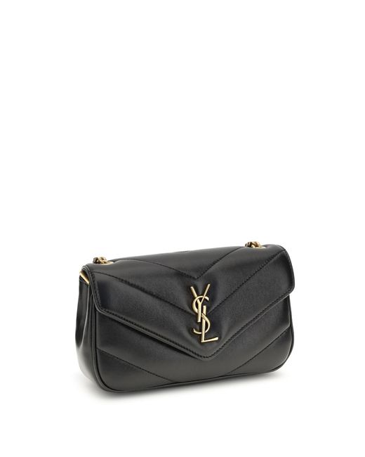 Saint Laurent Black Lou Shoulder Bag Lambskin