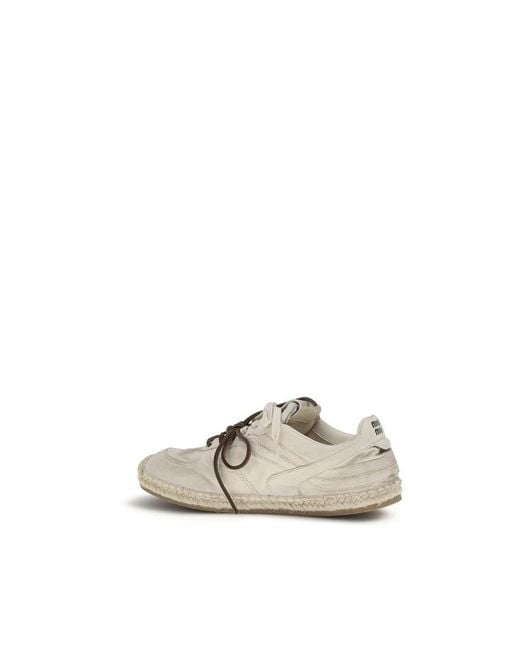 Miu Miu White Cotton Platform Sneakers