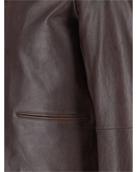 TONYWACK Black Jackets Lamb Leather for men