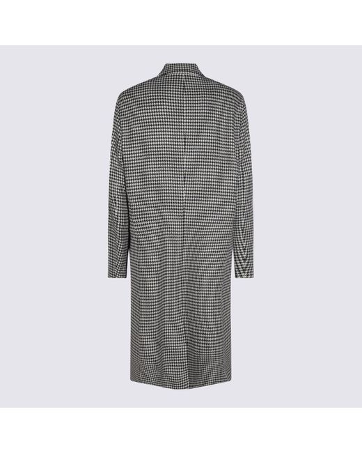 Lardini Gray Wool Coat for men