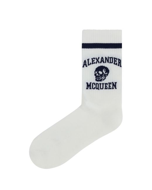Alexander McQueen White Socks for men