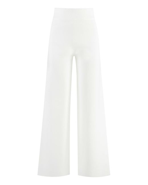 P.A.R.O.S.H. White Knitted Trousers