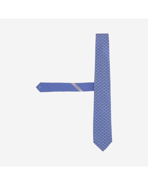 Ferragamo Blue Silk Tie Ties & Bow for men
