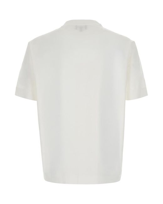 Emporio Armani White T-Shirt Round Neck Cotton T-Shirts for men
