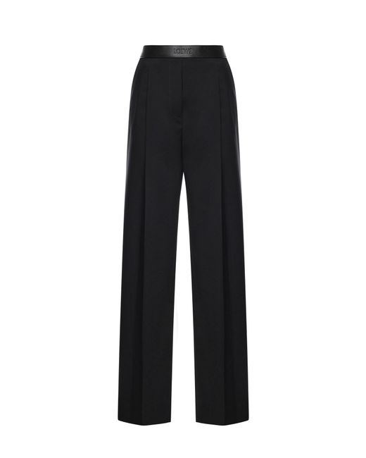 Loewe Black Tailored Wool Trousers