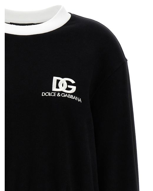 Dolce & Gabbana Black Logo Sweatshirt Sweater, Cardigans
