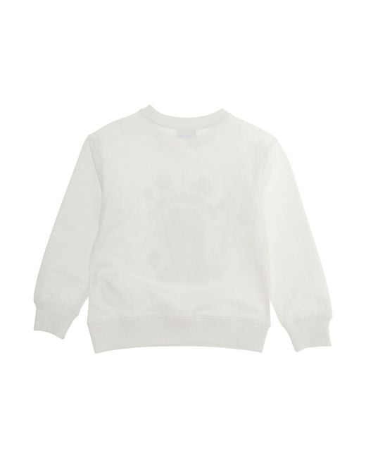 Moschino White Crewneck Sweatshirt Cotton Hoods & Sweatshirts for men