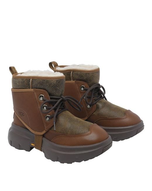 Ugg Brown Boots Calf Leather/Rubber Sole for men
