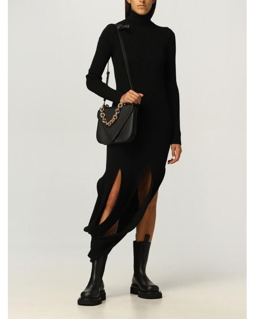 Bottega Veneta Black Mount Chain Shoulder Bag