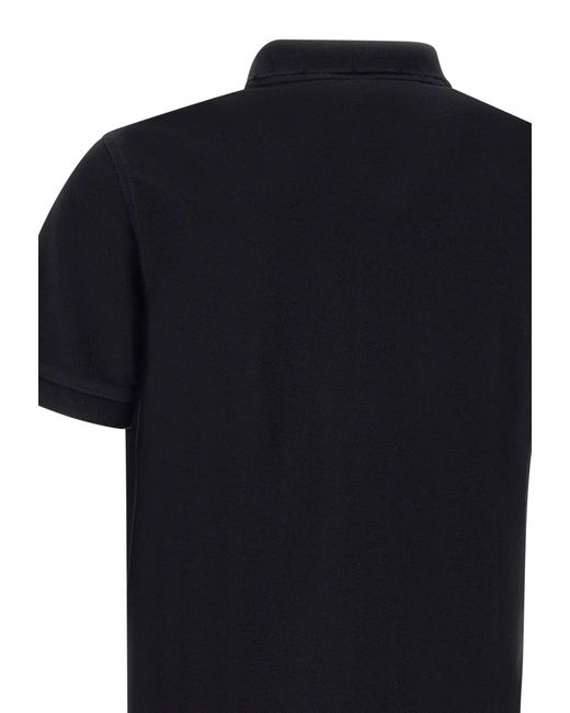 Sun 68 Black Solid Cotton Polo Shirt for men