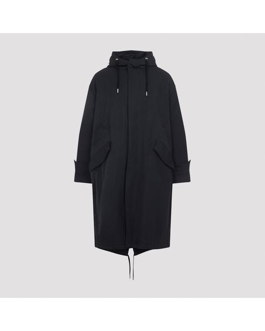 AMI Black Ami Padded Parka Jacket for men