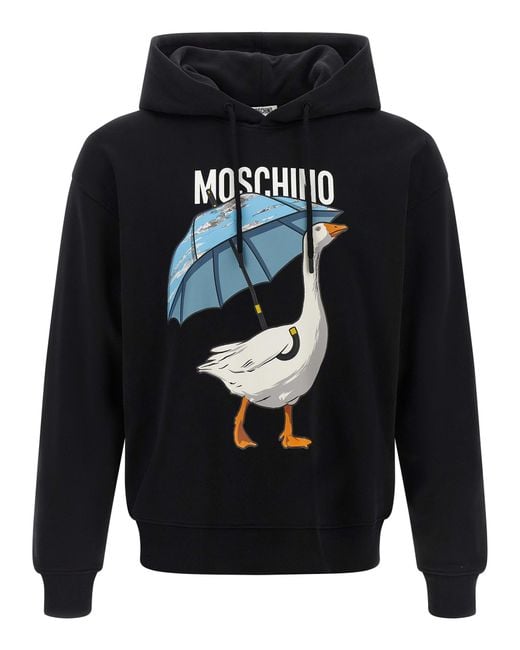 Moschino Blue Cotton Sweatshirt Clothing for men