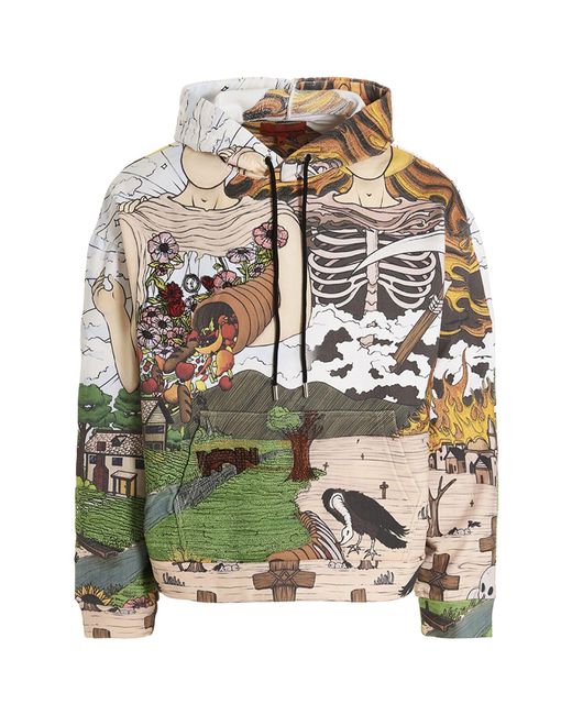 Who Decides War White Transition Hoodie for men