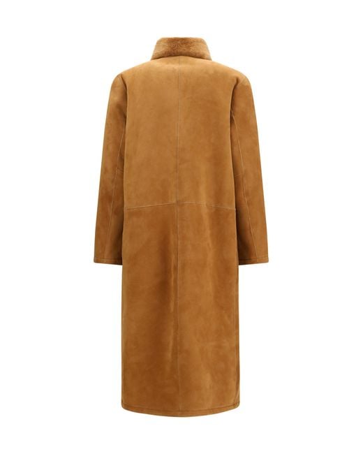 S.w.o.r.d 6.6.44 Brown Leather Shearling Coat Calf Jacket