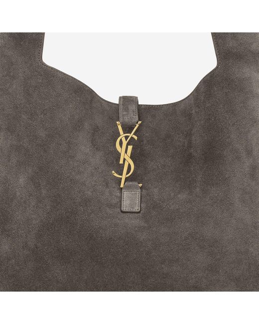Saint Laurent Gray Le 5 À 7 Bea Suede Bag Shoulder