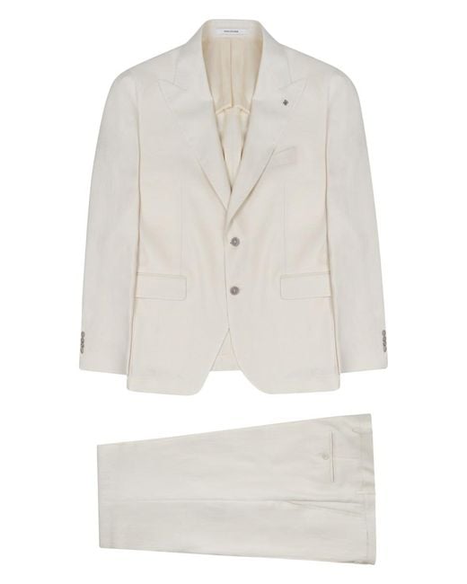 Tagliatore White Linen Suit Vesuvio Suits for men