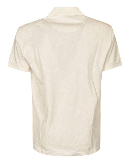 Etro Natural Paisley Print Regular Polo Shirt for men