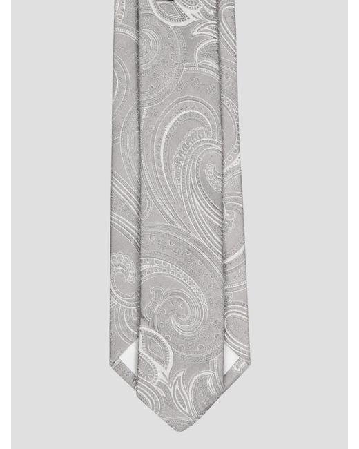Tagliatore White Satin Tie for men