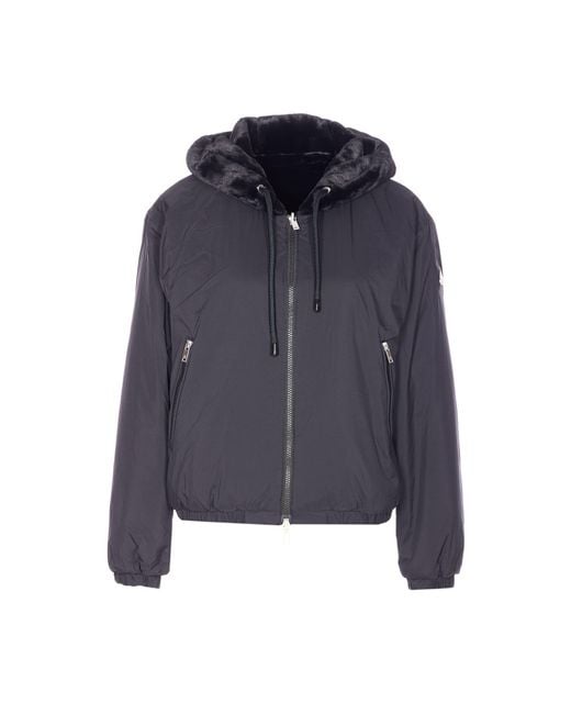Moose Knuckles Blue Eaton Bunny Reversible Zip Jacket
