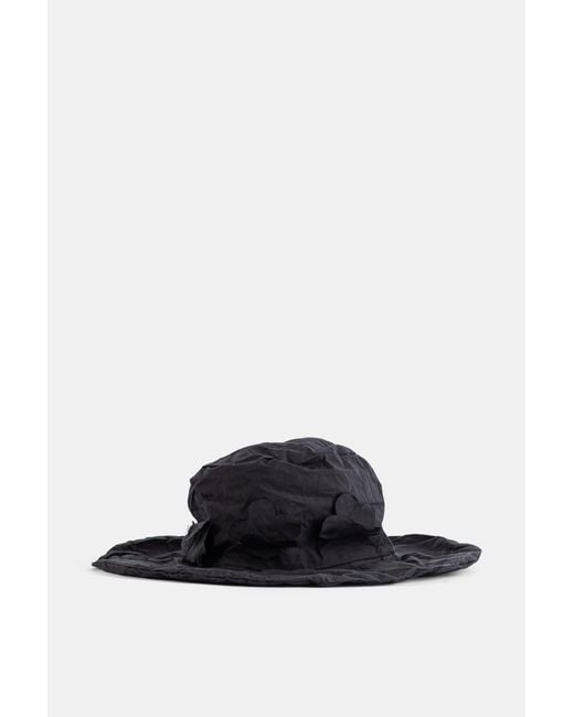 Scha Black Flower Hat Cool Walk Time Big