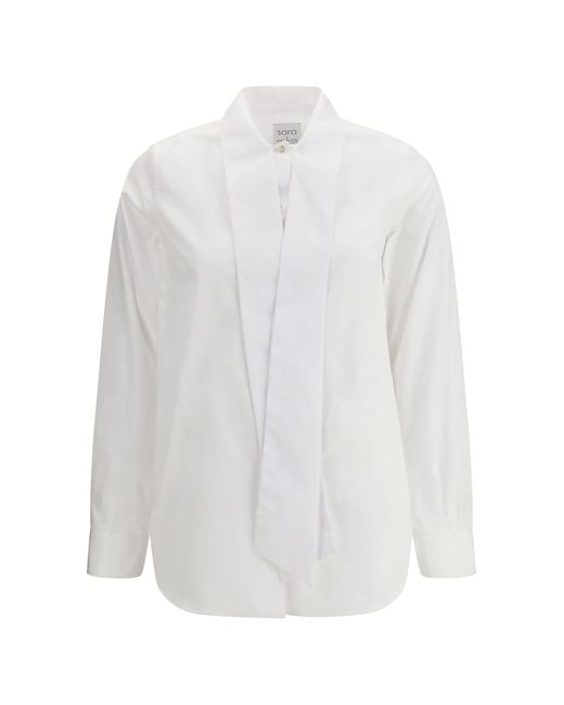 Sara Roka White Cotton Shirt