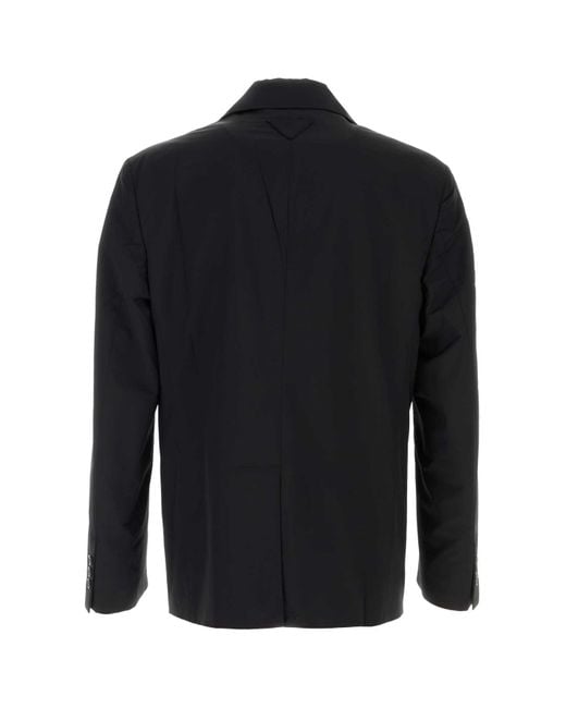 Prada Black Wool Blend Blazer for men