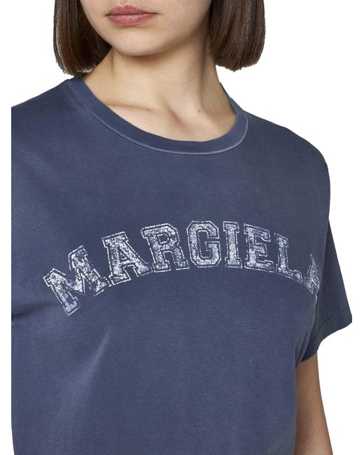 Maison Margiela Blue T-shirts And Polos