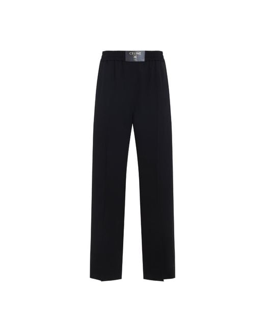 Céline Black Wide Trousers