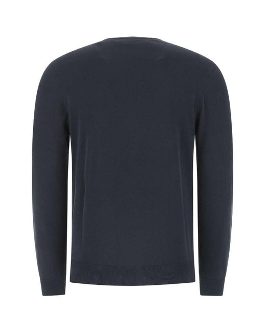 Aspesi Blue Dark Cotton Sweater for men