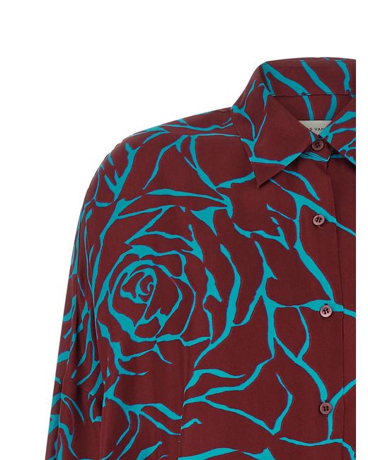 Dries Van Noten Blue Viscose Blouse